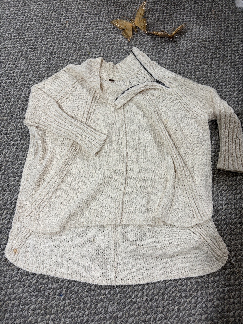 Free People Cream Cozy Knit Women’s Sweater